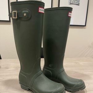 Army Green Tall Hunter Rainboots